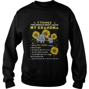 Elephant Sunflower 5 Things You Should Know About My Grandma shirt 2