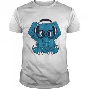 Elephant With Glasses And Headphones Shirt