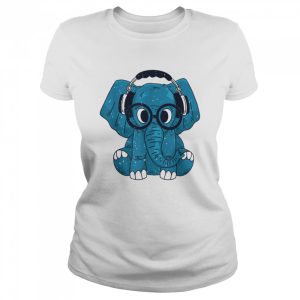 Elephant With Glasses And Headphones Shirt 2