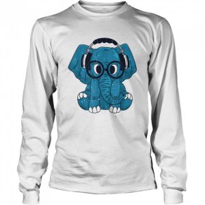 Elephant With Glasses And Headphones Shirt 3