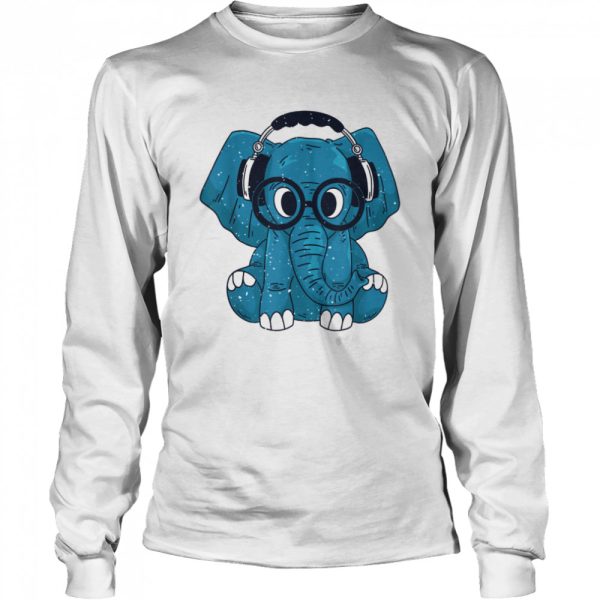 Elephant With Glasses And Headphones Shirt