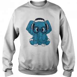 Elephant With Glasses And Headphones Shirt 4