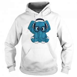 Elephant With Glasses And Headphones Shirt 5