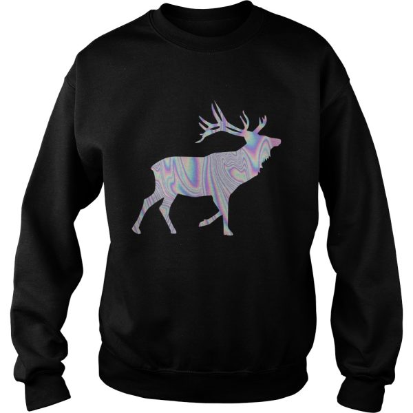 Elkaholic American Bull Elk Hunting Hunters Hologram shirt