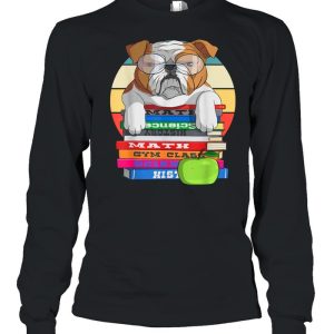 English Bulldog Back To School Book Worm Dog shirt 3