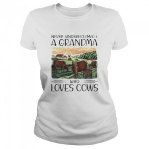 Farmer beef cow underestimate grandma who loves cows shirt 2