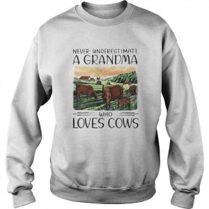 Farmer beef cow underestimate grandma who loves cows shirt 4