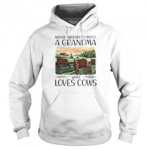 Farmer beef cow underestimate grandma who loves cows shirt 5