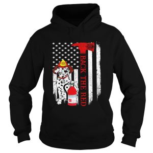 Firefighter Dog Back The Red American Flag shirt