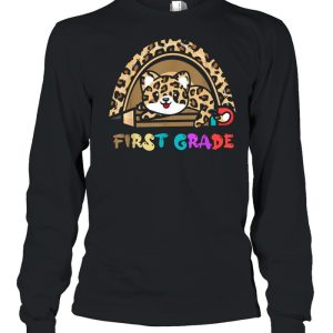 First Grade Leopard Rainbow T Shirt 3