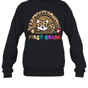 First Grade Leopard Rainbow T Shirt 4