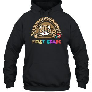 First Grade Leopard Rainbow T Shirt 5