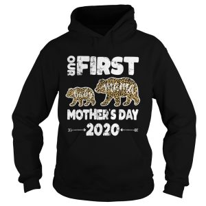 First mothers day mom baby bear Leopard Plaid new mom shirt