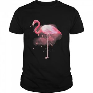 Flamingo Aquarell Niedliche Wildvogel Grafik Shirt 1