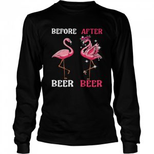 Flamingo Before Drink Beer And Flamingo After Drink Beer shirt 3