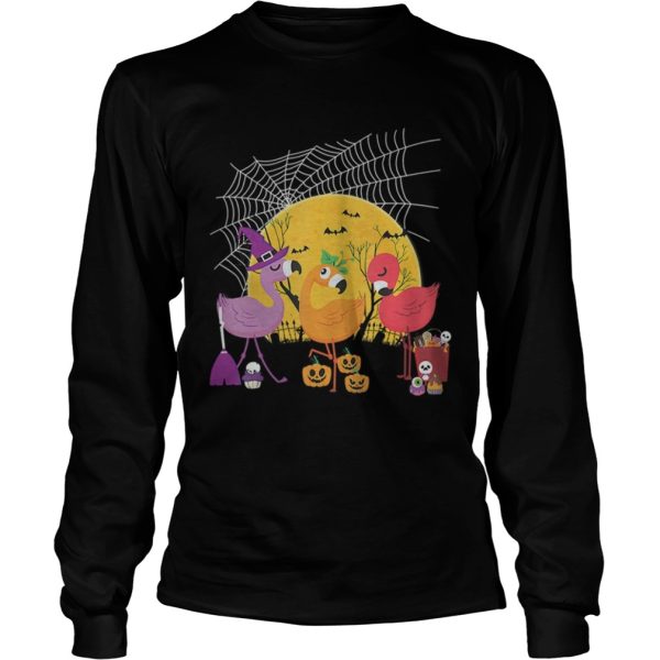 Flamingo Halloween Witch Demon Pumpkin TShirt