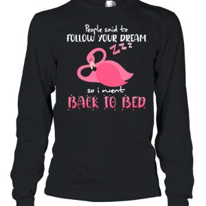 Flamingo People Said To Follow Your Dream So I Went Back To Bed T-shirt