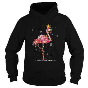 Flamingo Reindeer Hat Santa Christmas Lights Flamingo shirt 1