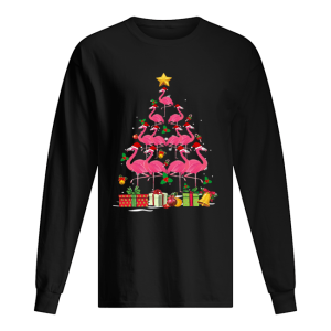 Flamingo Tree Ugly Christmas Funny T Shirt 1