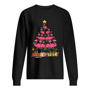 Flamingo Tree Ugly Christmas Funny T Shirt 2