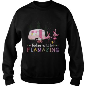 Flamingo today will be flamazing camping shirt 2