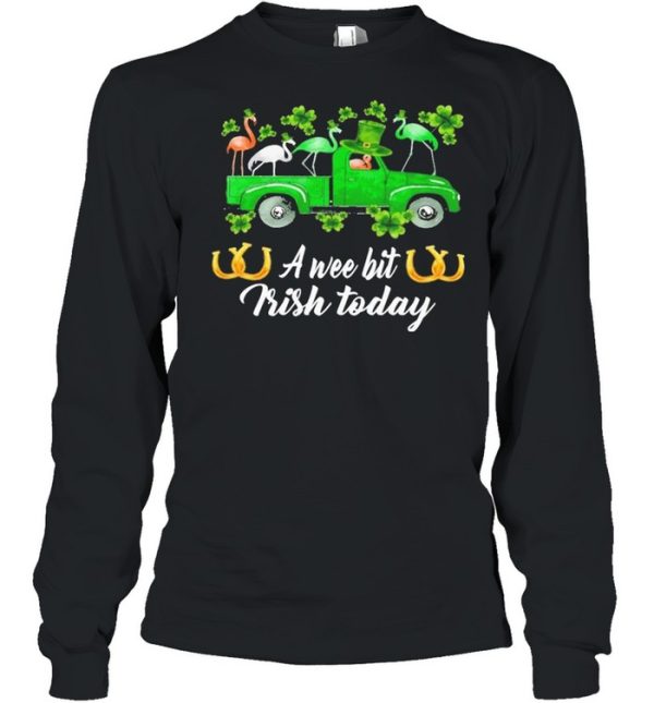 Flamingos Car St Patrick’s Day a wee bit Irish today shirt