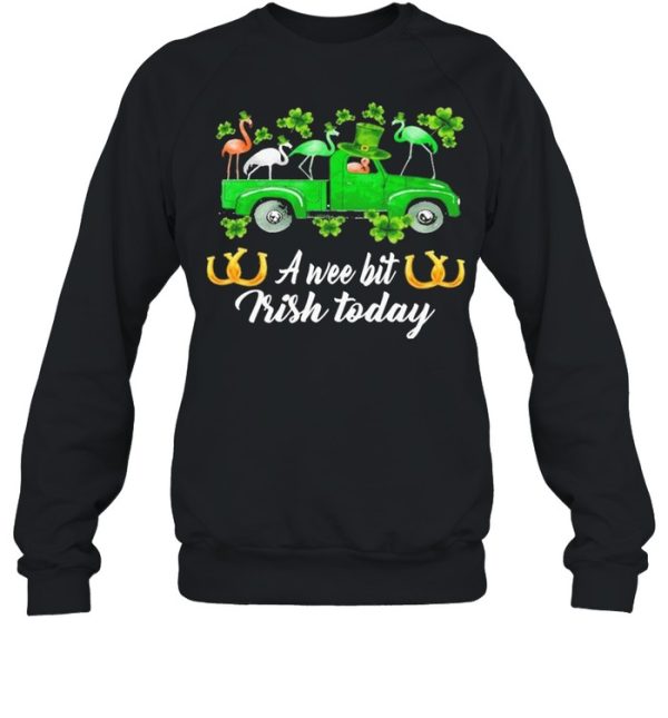 Flamingos Car St Patrick’s Day a wee bit Irish today shirt