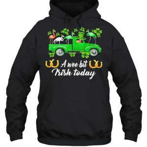 Flamingos Car St Patrick's Day a wee bit Irish today shirt 3