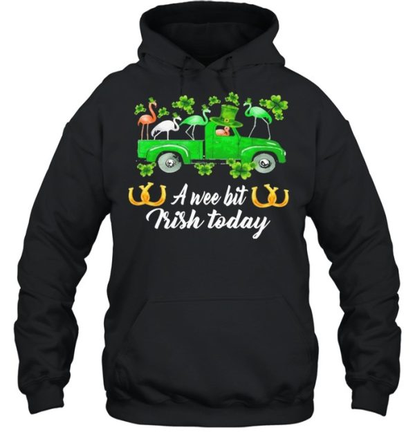 Flamingos Car St Patrick’s Day a wee bit Irish today shirt