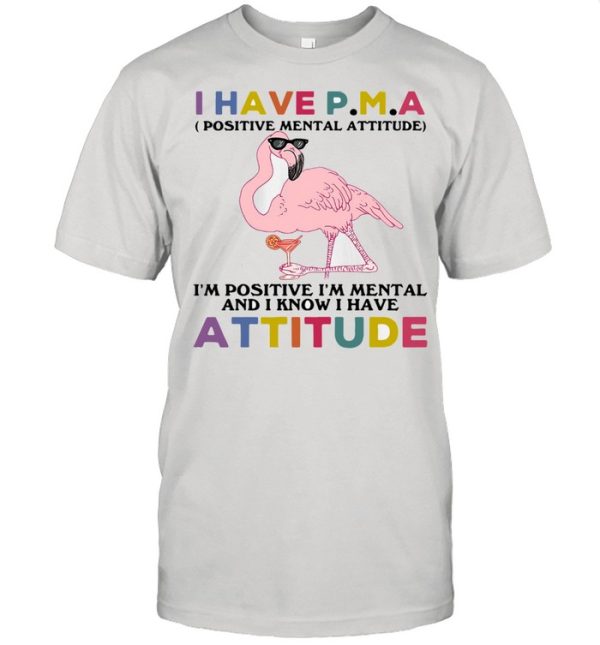 Flamingos I Have P.m.a I’m Positive I’m Mental And I Know I Hate Attitude Shirt