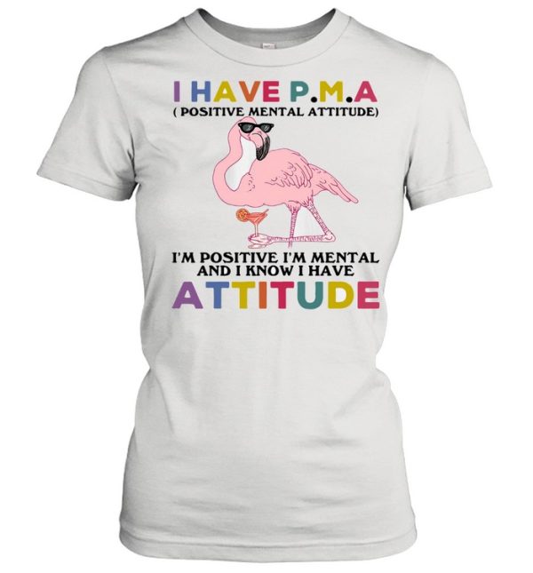 Flamingos I Have P.m.a I’m Positive I’m Mental And I Know I Hate Attitude Shirt