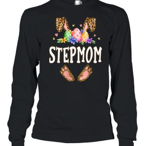 Floral Leopard Stepmom Bunny Happy Easter Mothers Day Shirt 1