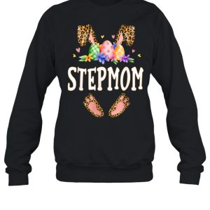 Floral Leopard Stepmom Bunny Happy Easter Mothers Day Shirt 2