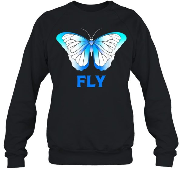 Fly Blue Morpho Butterfly shirt