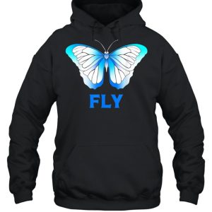 Fly Blue Morpho Butterfly shirt 3