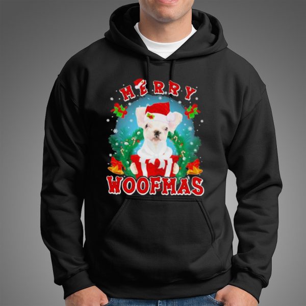 French Bulldog Merry Woofmas Santa Hat Gift Christmas 2023 T-Shirt