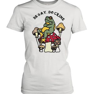 Frog And Mushroom Be Gay Do Crime shirt 2