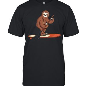 Funny Paddleboarding Sloth Paddle Board Stand Up Paddleboard shirt