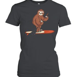 Funny Paddleboarding Sloth Paddle Board Stand Up Paddleboard shirt 2