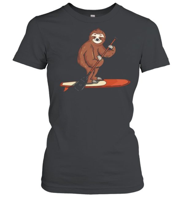 Funny Paddleboarding Sloth Paddle Board Stand Up Paddleboard shirt