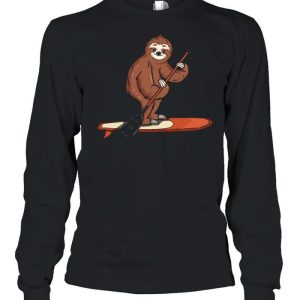 Funny Paddleboarding Sloth Paddle Board Stand Up Paddleboard shirt 3