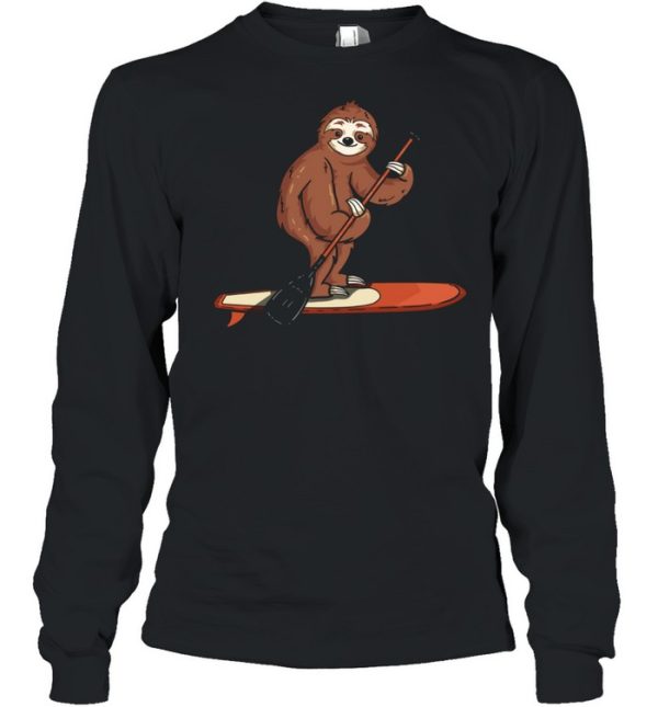 Funny Paddleboarding Sloth Paddle Board Stand Up Paddleboard shirt