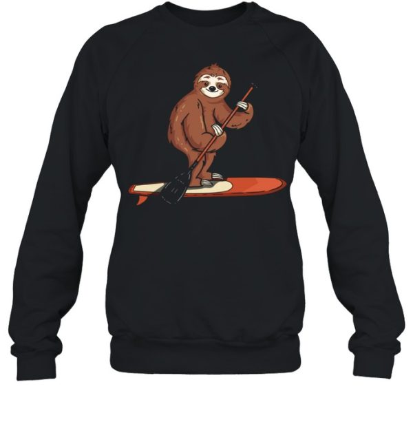 Funny Paddleboarding Sloth Paddle Board Stand Up Paddleboard shirt