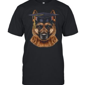 German Shepherd Dog wearing University Bachelor Cap shirt 1