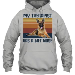 German Shepherd my therapist has a wet nose vintage shirt 4