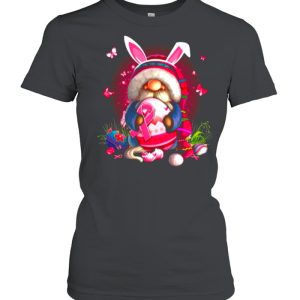 Gnome Hug Breast Cancer And Eggs Happy Easter Day shirt