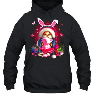 Gnome Hug Breast Cancer And Eggs Happy Easter Day shirt 5