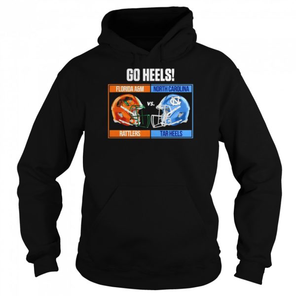 Go Heels North Carolina Tar Heels vs. Florida A&ampM Rattlers 2022 HBCU Celebration Game Shirt