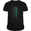 Green Line American Flag St Patricks Day shirt