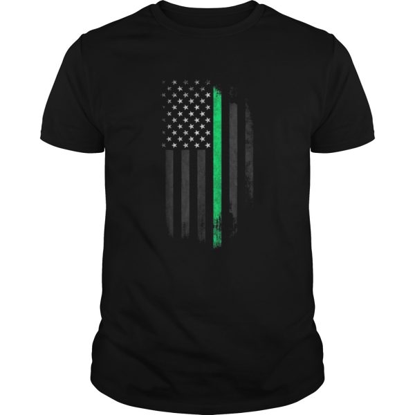 Green Line American Flag St Patricks Day shirt